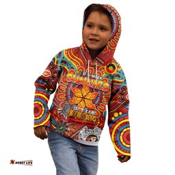 Custom Gold Coast Suns NAIDOC Week 2024 Kid Hoodie Mascot Football