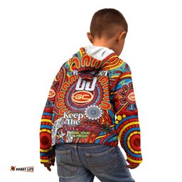 Custom Gold Coast Suns NAIDOC Week 2024 Kid Hoodie Mascot Football