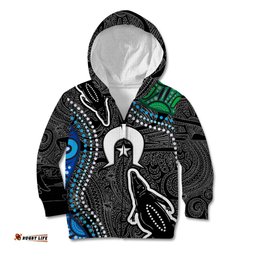 Torest Trait Islands Mix Crocodine Aboriginal Pattern Kid Hoodie