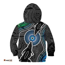 Torest Trait Islands Mix Crocodine Aboriginal Pattern Kid Hoodie