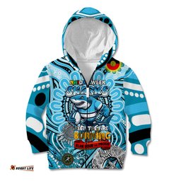 Custom NAIDOC Week 2024 Sharks Kid Hoodie Mascot Rugby
