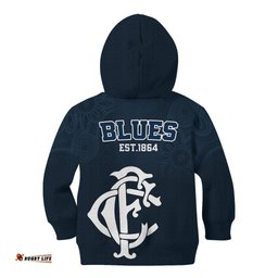 AFL Blues Champions Kid Hoodie Proud Carlton Aboriginal Vibe