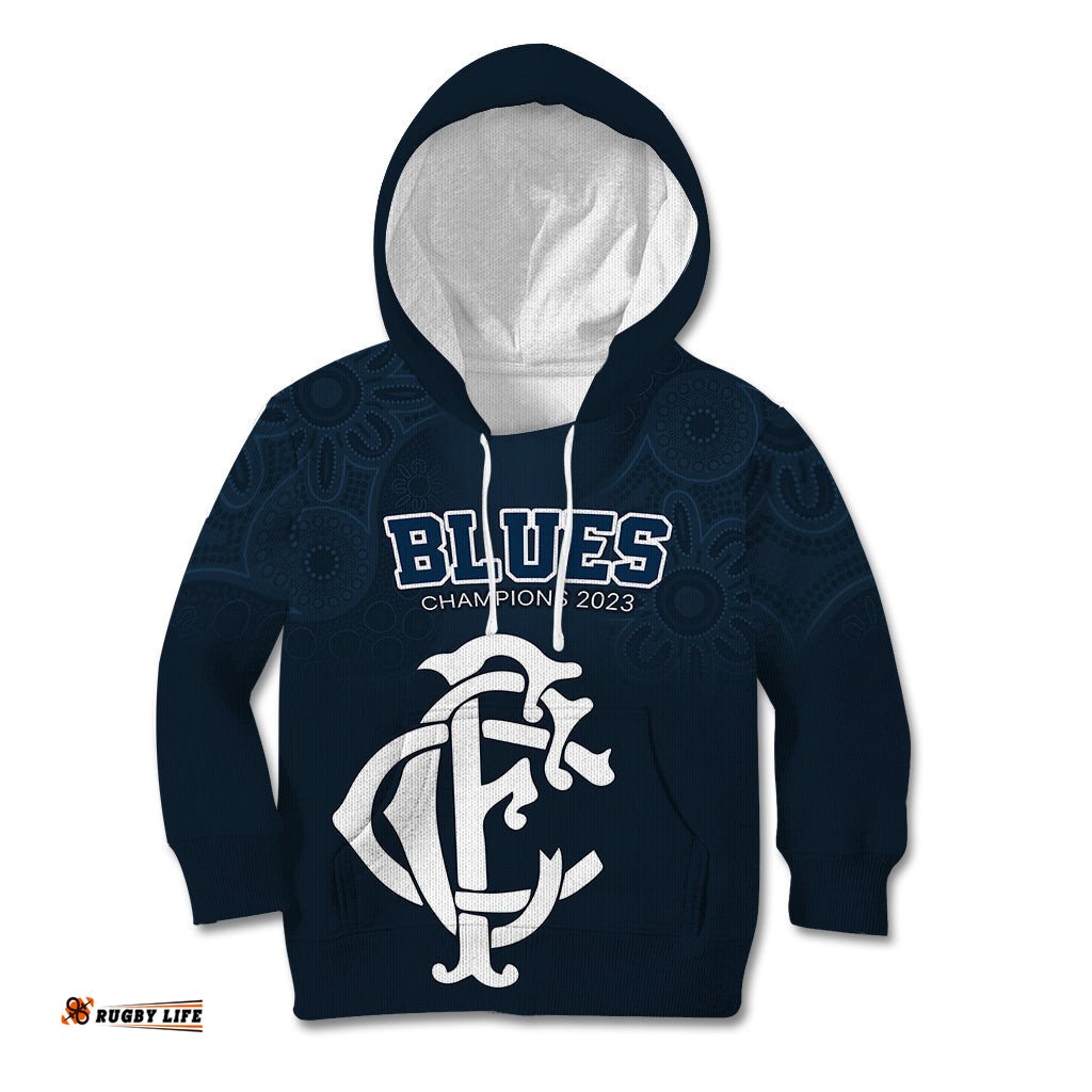 AFL Blues Champions Kid Hoodie Proud Carlton Aboriginal Vibe