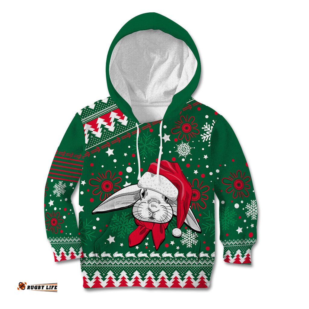 Rabbitohs Rugby Kid Hoodie Glory Glory The South Christmas Vibe Unique