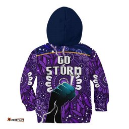 Storm Rugby Kid Hoodie Indigenous With Thunder Go Storm