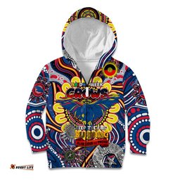 Custom Adelaide Crows NAIDOC Week 2024 Kid Hoodie Mascot Football