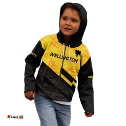 Custom Text And Number New Zealand Wellington Cricket Kid Hoodie Firebirds Sporty Style