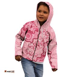 Australia Indigenous Mother's Day Kid Hoodie Breast Cancer Survivor