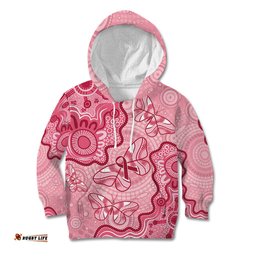 Australia Indigenous Mother's Day Kid Hoodie Breast Cancer Survivor