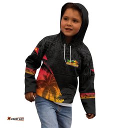 Personalised PNG Hunters Rugby Kid Hoodie Palm Trees Simple