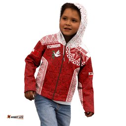 Personalised Tonga Rugby Kid Hoodie Ikale Tahi Champions World Cup