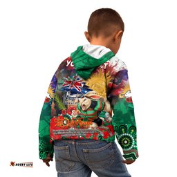 Personalised Australia Rugby Rabbitohs ANZAC Kid Hoodie South Sydney Scratch Style
