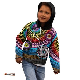 Australia LGBTQ+ History Month Kid Hoodie Indigenous Rainbows Pride Be You