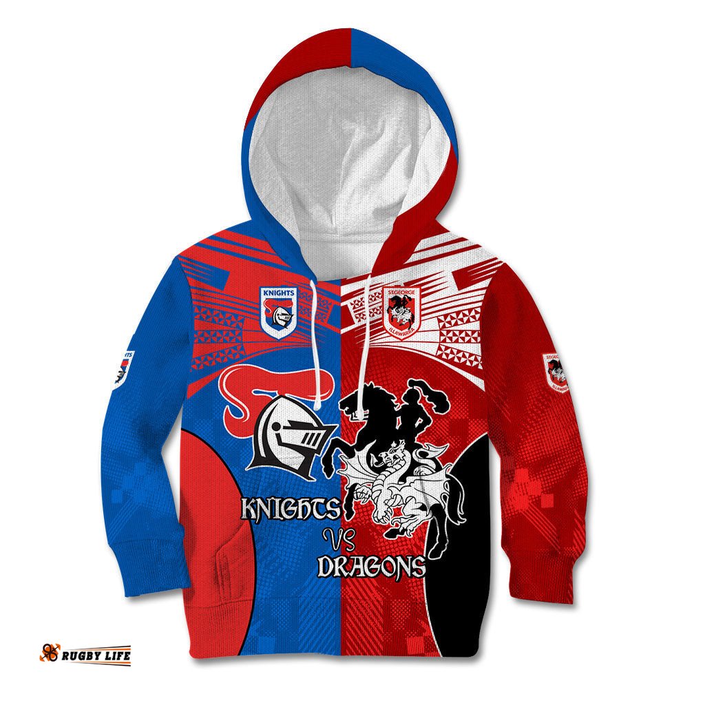 NRL Dragons and Knights Sporty Style Kid Hoodie