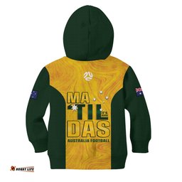 Australia Soccer Kid Hoodie Arnold Matildas Gold Version