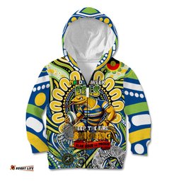 Custom NAIDOC Week 2024 Eels Kid Hoodie Mascot Rugby