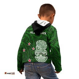 Aotearoa Rugby Kid Hoodie All Stars New Zealand Tiki Maori