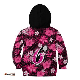 Australian Sixers Cricket Kid Hoodie Baeuty Pacific Hibiscus and Polynesian Pattern