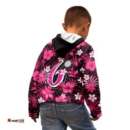 Australian Sixers Cricket Kid Hoodie Baeuty Pacific Hibiscus and Polynesian Pattern