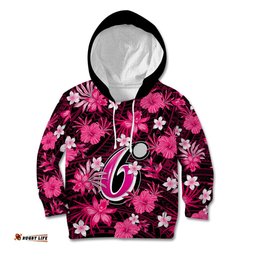 Australian Sixers Cricket Kid Hoodie Baeuty Pacific Hibiscus and Polynesian Pattern