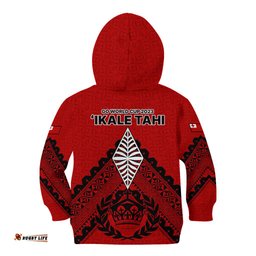 Tonga Rugby Kid Hoodie Proud Tongan Ngatu Kupesi World Cup No2