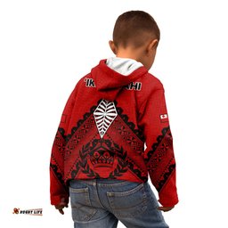 Tonga Rugby Kid Hoodie Proud Tongan Ngatu Kupesi World Cup No2