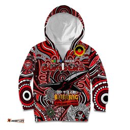 Custom Essendon Bombers NAIDOC Week 2024 Kid Hoodie Mascot Football