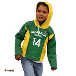 Custom Australia Basketball Kid Hoodie Go Champions Aussie Boomers National Color