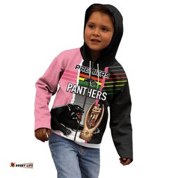 Personalised Panther Rugby NRL Premiers Kid Hoodie Panther Pride Black & Pink Sporty Vibe