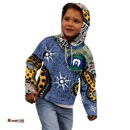 Torest Trait Islands Mix Aboriginal Pattern Kid Hoodie 05