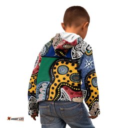 Torest Trait Islands Mix Aboriginal Pattern Kid Hoodie 05