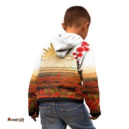 Custom ANZAC Day Kid Zip Up Hoodie We Will Remember Them