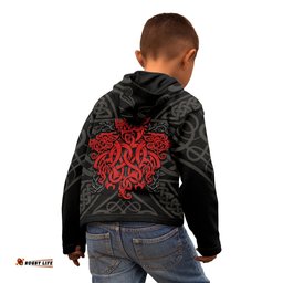 Celtic Three Dragon Kid Hoodie