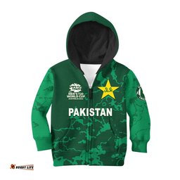 Custom Personalised And Number Pakistan Cricket Jersey Hoodie KID