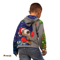 Christmas Hoodie Kids Funny Kangaroo Christmas
