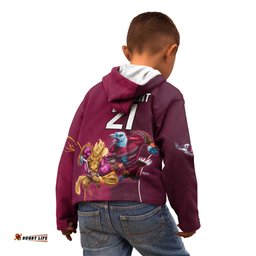 Custom Sea Eagles And Broncos Rugby Kid Hoodie Sporty Style