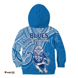 Blues Super Rugby Kid Hoodie Kahurangi Go Champions