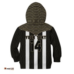 Custom Text And Number Magpies Football Hoodie KID Collingwood 1892 Indigenous Sporty Style