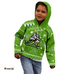 Raiders Rugby Kid Hoodie The Mighty Green Machine Christmas Vibe