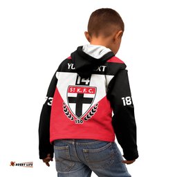 Personalised St Kilda Football Kid Hoodie Saints 150th Anniversary Sporty Style
