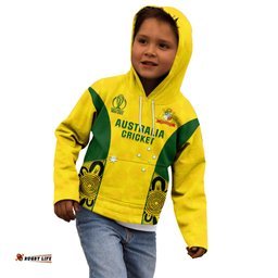 Custom Australia Cricket Kid Hoodie World Cup Go Champions Indigenous