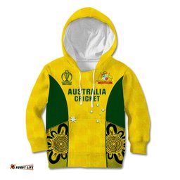 Custom Australia Cricket Kid Hoodie World Cup Go Champions Indigenous