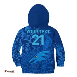 Custom Text And Number AFL ANZAC Adelaide Crows Kid Hoodie Camouflage