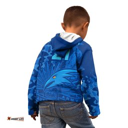 Custom Text And Number AFL ANZAC Adelaide Crows Kid Hoodie Camouflage