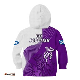 Scotland Rugby Kid Hoodie Thistle Unique Go Scottish Purple Version