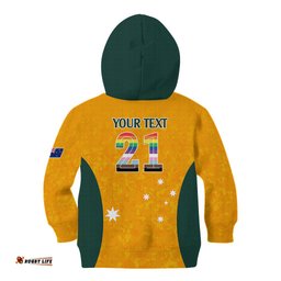 Custom Australia Matildas Pride With Kangaroo Kid Hoodie
