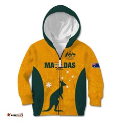 Custom Australia Matildas Pride With Kangaroo Kid Hoodie