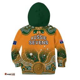 Australia Rugby Hoodie KID Aussie Sevens Original Indigenous