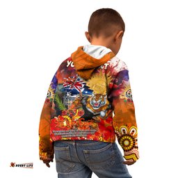 Personalised Australia Rugby Tigers ANZAC Kid Hoodie Wests Scratch Style