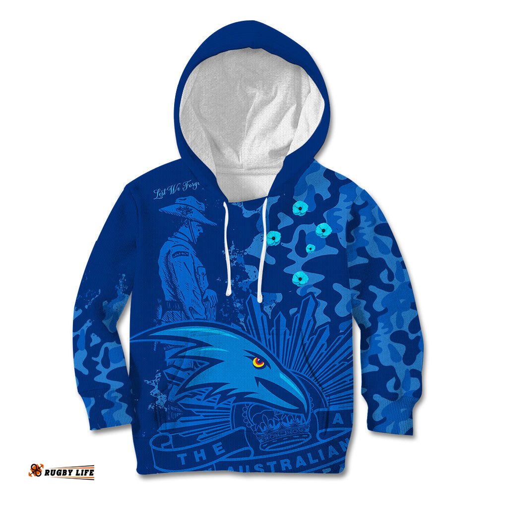 AFL ANZAC Adelaide Crows Kid Hoodie Camouflage